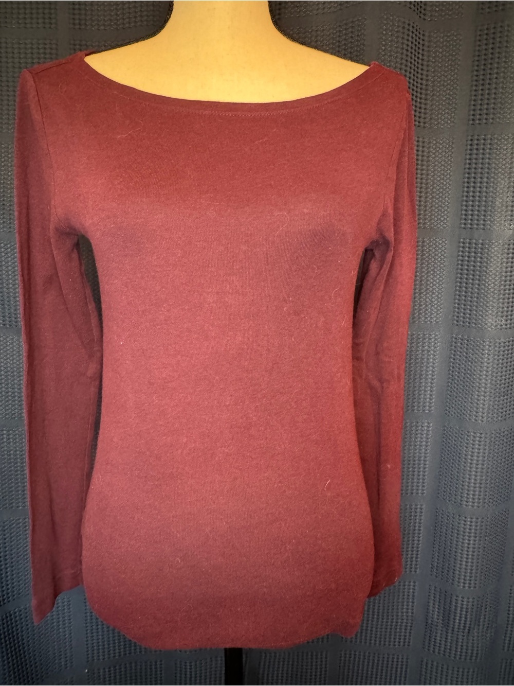 Women's Boatneck Long-Sleeve Top - Burgundy GAP soft!